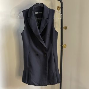 Zara Tuxedo Minidress in Navy